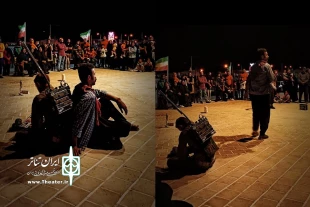 اجرای نمایش خیابانی «گزارش یک تابوت» در شهرستان طبس 5
